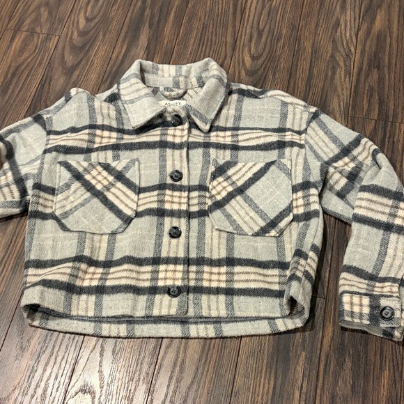 Dry Goods Jackets & Blazers - Dry Goods Plaid Jacket - Gray and Cream